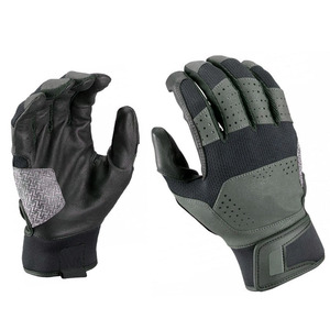 Gants de baseball personnalisés en cuir noir antidérapants à haute adhérence pour jeunes joueurs de softball en extérieur - Product Image 1