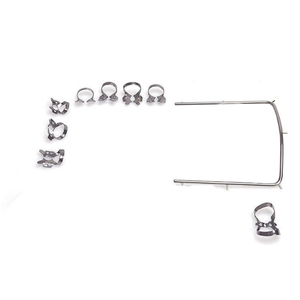 Kit de Digue Dentaire Professionnel en Caoutchouc, Système d'Isolation Endodontique Manuel en Acier Inoxydable Réutilisable pour la Thérapie Canalaire Dentaire - Product Image 2
