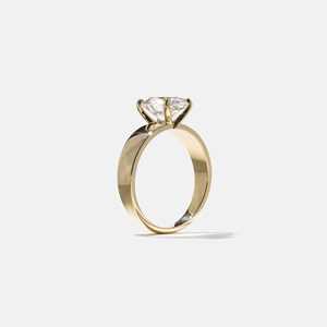 แหวนเพชรหมั้นทรงกลมเดี่ยว เพชรเลี้ยงในห้องปฏิบัติการ ทองคำแท้ 14K 18K ดีไซน์คลาสสิก หรูหรา ทันสมัย วงแหวนเรียวขนาดกว้าง 5.2 มม. ขายส่ง - Product Image 3