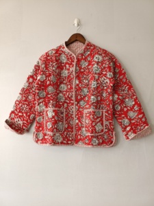 Cotton Handmade Reversible <b>Light</b> <b>Weight</b> Quilted Short <b>Jacket</b>,WomenWear New Style Coat,Partywear - Product Image 5