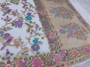 Pure Khaddi Georgette Silk Traditional Parrot Jangla <b>Saree</b> <b>for</b> <b>Women</b>-Wedding & Party Occasions - Product Image 1
