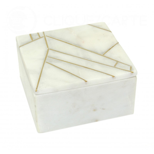 Customized Top Quality White Marble Jewellery <b>Box</b> Antique Brass Line Design Marble Jewelry Boxes Custom Popular Top Sale - Product Image 2