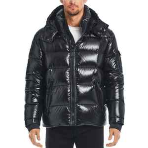 Custom Men Hooded Puffer Jacket Streetwear Personalized <b>Winter</b> Coat Zipper Closure Front Premium Insulated <b>Quilted</b> Outerwear - Product Image 2