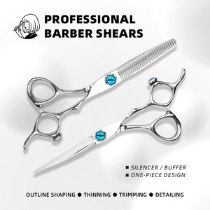 Ciseaux de barbier professionnels en acier inoxydable de haute qualité, durables, ciseaux à cheveux droits tranchants, ciseaux de salon - Product Image 3