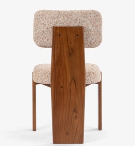 Modern Solid Wood <b>Dining</b> <b>Chair</b> Upholstered Fabric Seat and Cushioned Back Midcentury Design for Home <b>Dining</b> Use - Product Image 4