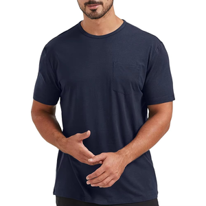 T-shirt à manches courtes col rond pour homme, personnalisé, en jersey de coton biologique respirant, écologique, de haute qualité, sérigraphié, uni - Product Image 6