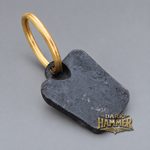 Hand Forged Iron <b>Keyring</b> with steel <b>Ring</b> Rustic Decorative Rectangular Key Holder with Traditional Geometric Design - Product Image 4