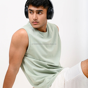 Custom <b>Mens</b> Sleeveless Gym Tank Top Soft Touch <b>Mens</b> <b>Vest</b> for Training Running Sports Wear Activewear Manufacturer Pakistan - Product Image 3