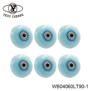 Roue en plastique YEOU CHERNG WB04060LT90-1, type pivotant, dégradé bleu clair - Product Image 5