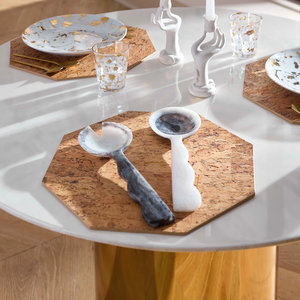 Ensemble d'ustensiles élégants en résine pour salade, faits à la main, durables, légers, faciles à nettoyer, compatibles lave-vaisselle et micro-ondes (cuillère et fourchette) - Product Image 1