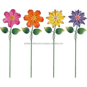 Piquets de jardin en acier thermolaqué pour bordures de parterres de fleurs, supports décoratifs en fer pour plantes d'extérieur - Product Image 4