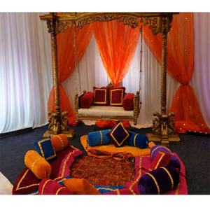 Jhula de Madera para Bodas, Decoración de Escenario para Bodas Musulmanas, Fabricantes de Columpios para Bodas Indias en EE. UU. - Product Image 1