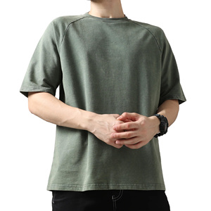 T-shirt homme délavé à l'acide, nouvelle mode, qualité supérieure, entièrement personnalisable (logo et taille), vêtement décontracté et confortable pour l'été - Product Image 1