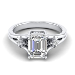 REYES New Arrival 925 Sterling <b>Silver</b> Engagement Finger <b>Ring</b> <b>Emerald</b> Cut 2.56 Carat Moissanite Stone Daily Wear Fine Jewelry - Product Image 5