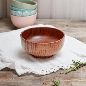 Bol de service en bois avec finition huile naturelle, finition cire d'abeille, finition polie, finition lisse - Product Image 2