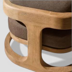 Juego de Sofás de Madera de Teca para Exteriores, Moderno y de Lujo, Muebles Minimalistas para Sala de Estar, Tela Impermeable, Sofá de Jardín con Mesa de Centro - Product Image 6