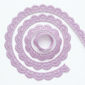 Dentelle Guipure Élégante Lavande 15mm, Vente Directe Usine, Emballage de 20 Mètres pour Lingerie, Confection de Poupées, Décoration de Mariage, Personnalisable - Product Image 5