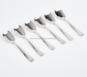 Cuchara para Postre de Acero Inoxidable de Grado Alimenticio |   Cubiertos con Acabado Pulido Espejo y Bordes Lisos |   Venta al por mayor - Product Image 2