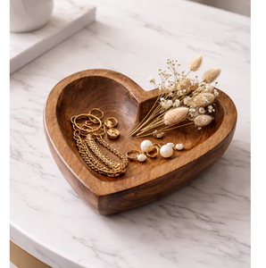 Manufacture <b>Heart</b> <b>Shape</b> Wooden Eco-Friendly Polished Classic Design Dough Bowl Decorative Item - Product Image 4