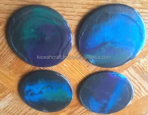 ชุดจานรองแก้วอีพอกซีเรซินคลาสสิกดีไซน์ทันสมัยสวยงามสำหรับบาร์งานขึ้นบ้านใหม่ในครัวงานวันเกิดและแผ่นรองของแถม - Product Image 5