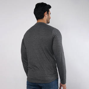 Camiseta Henley Personalizada de Manga Larga, 220g, Algodón Grueso, Corte Ajustado, Estilo Urbano para Hombre, Secado Rápido - Product Image 2