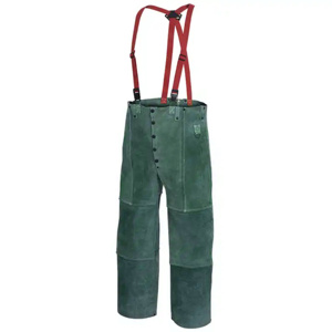 Premium Cowhide <b>Split</b> Leather Welding <b>Trouser</b> Custom Design Industrial Safety Clothing Fire Resistant CE Certified Heat - Product Image 2