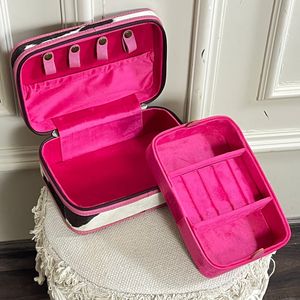 Women Premium Card Design <b>Tooled</b> <b>Leather</b> Zipper Portable Box Genuine Cowhide <b>Leather</b> Jewellery Storage Box Travel Case Organizer - Product Image 6