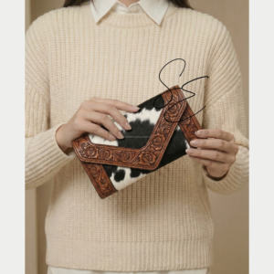 Cartera de mano de cuero repujado estilo vaquera occidental para mujer, vintage, tendencia verano 2026, OEM personalizado - Product Image 1
