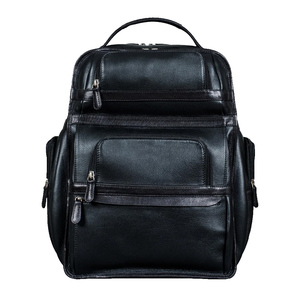 Leather <b>Backpack</b> Genuine Leather <b>Large</b> Capacity Laptop Compartment Travel School Business Casual Daypack for Men Women - Product Image 4