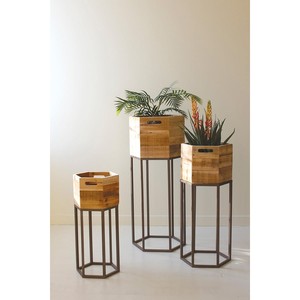 Vases et pots à fleurs en bois de manguier, fabrication sur mesure, vente en gros |   Aqdus Saleem Inde - Product Image 2