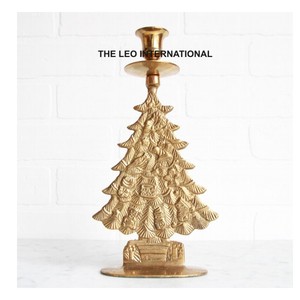 Most Attractive Look Golden Plated Christmas <b>Tea</b> <b>Light</b> Candle Holder Blank Sublimation For Office Decor Seasonal Celebration - Product Image 1