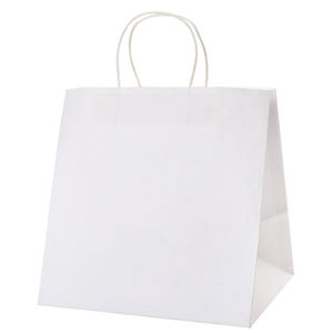 Sac en papier blanc tendance avec bordure noire, emballage pour vêtements, sac cadeau, sac à main, sac en papier pour chaussures et vêtements - Product Image 3