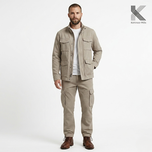 Pantalones Cargo Personalizados OEM para Hombre, 300gsm, Ecológicos, Resistentes a las Arrugas, Tela de Lino y Algodón, Pantalones Casuales, Ropa al Por Mayor - Product Image 2