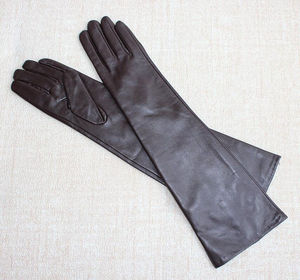 Gants d'opéra décontractés en cuir pour femmes, personnalisables, avec écran tactile, couleur unie, manches longues, chauds pour l'hiver, pour tous les jours, en extérieur et pour les fêtes - Product Image 4