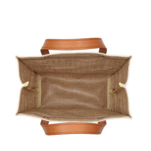 Organic Jute Messenger Bag with Inner Zipper Pocket <b>Adjustable</b> Strap Crossbody Bag for Secure Daily Carry - Product Image 3