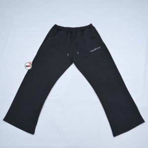 Wholesale Price Unisex Black Cotton Hooded Tracksuit Full Sleeve Loose Fit Casual Autumn Wear With Front Logo Print <b>Set</b> with OEM - Product Image 6