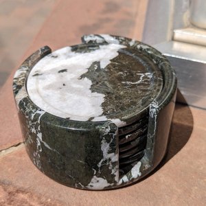 Top Quality <b>Marble</b> <b>Coaster</b> Round Shape Set Fully Customized in Stock Glass Mats & Pads Low Price - Product Image 4