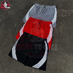 Shorts décontractés en nylon pour hommes, taille élastique, haute performance, légers, avec logo personnalisé et bandes latérales – Collection Streetwear 2026 de haute qualité - Product Image 2