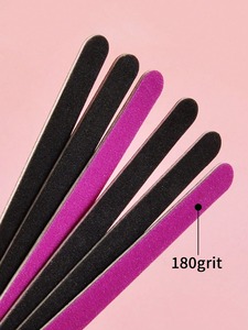 Lime à ongles double face mini émeri, grain 180, rose et noir, jetable, outil de soin des ongles en papier de verre, 25 pièces, motif droit - Product Image 5