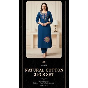 Ensemble de 2 pièces en coton naturel, vêtements traditionnels indiens, vêtements de fête pour femmes, taille M à 3XL - Product Image 5