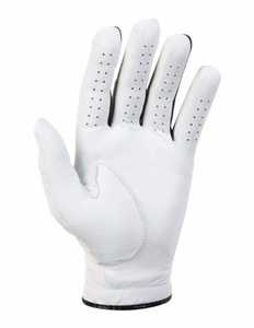 Gants de golf pour hommes en cuir Cabretta, paume blanche, couleur OEM, sangle de poignet réglable, logo personnalisé, taille adulte, peau de mouton souple - Product Image 1