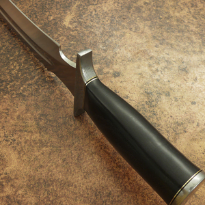 Handmade D2 <b>Steel</b> Bowie Hunting Knife with Black Buffalo Horn Handle Curved Fixed Blade <b>Outdoor</b> Camping Survival Display Knife - Product Image 3