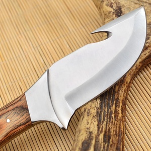 Handmade Carbon Steel Skinning <b>Knife</b> Wood <b>Handle</b> Leather Sheath Custom Logo Deer Skinning Kitchen Butcher <b>Knives</b> - Product Image 2