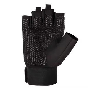 Gants de musculation en cuir de haute qualité avec bandes élastiques pour les poignets, boucle de maintien solide pour le pouce, pour la musculation en salle de sport - Product Image 5