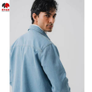 Chaqueta Vaquera Personalizada de Primera Calidad para Hombre con Cierre de Botones y Logotipo Personalizado Diseño OEM - Product Image 6