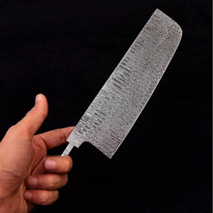 Couteau de Chef Personnalisé Fait Main Burraq, Lame en Acier Damas de 4-5,9 pouces, Épaisseur 3,0 mm, Étui en Cuir Moderne - Product Image 3