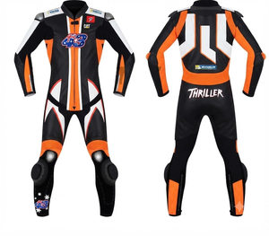 ชุดแข่งรถมอเตอร์ไซค์ Zonda Elite MotoCP แบบยูนิเซ็กซ์/ชุดจั๊มสูทหนังวัวแท้/หนังจิงโจ้พรีเมียม พร้อมแผ่นยืดหยุ่น - Product Image 1