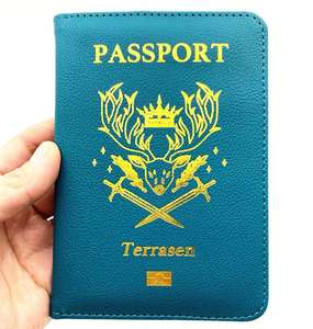 Cartera de Viaje Familiar Personalizada, Porta Pasaportes de Cuero PU Verde - Product Image 2