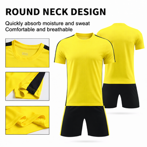 Uniforme de Fútbol Personalizado de Talla Grande, Uniforme de Fútbol OEM Transpirable, de Secado Rápido, Duradero, que Absorbe la Humedad, 100% Poliéster, Unisex - Product Image 5
