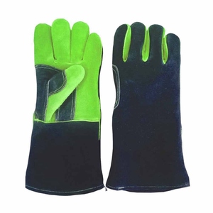 Gants de soudure en cuir de vachette pleine fleur pour la sécurité industrielle, résistants à l'abrasion et à la chaleur, pour la lutte contre les incendies, la construction et le barbecue - Product Image 5